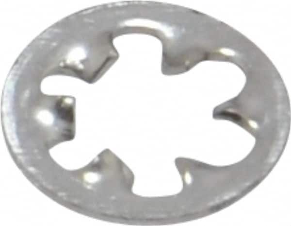 Value Collection - #4 Screw, 0.123" ID, Stainless Steel Internal Tooth Lock Washer - 0.265" OD, Uncoated, Grade 18-8 - Benchmark Tooling