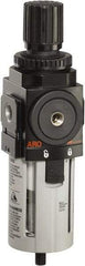 ARO/Ingersoll-Rand - 1/2" NPT Port Standard 1 Piece Filter/Regulator FRL Unit - Polycarbonate Bowl, 172 SCFM, 150 Max psi, 9.961" High x 2.756" Long, Manual Drain - Benchmark Tooling