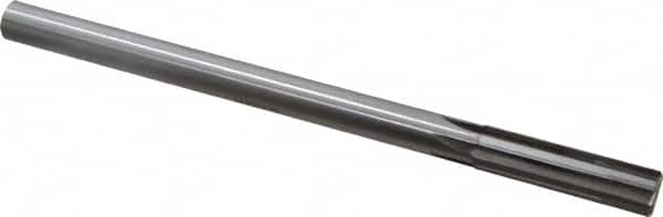 Made in USA - 0.617" Carbide-Tipped 6 Flute Chucking Reamer - Straight Flute, 9/16" Straight Shank, 2-1/4" Flute Length, 9" OAL - Benchmark Tooling