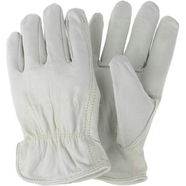 MCR Safety - Size L Leather Abrasion Protection Work Gloves - Benchmark Tooling
