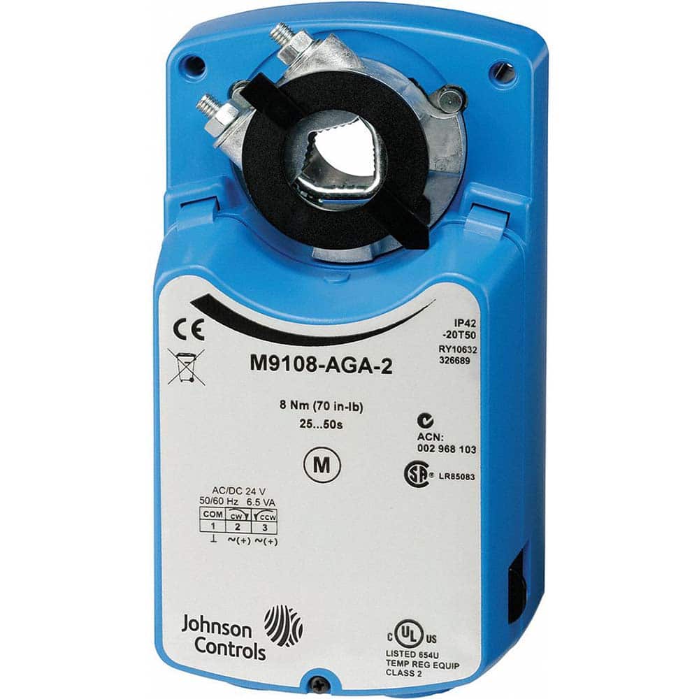 Johnson Controls - Valve Actuators; Type: Self-Centering Clamping ; For Use With: Dampers and Valves - Exact Industrial Supply