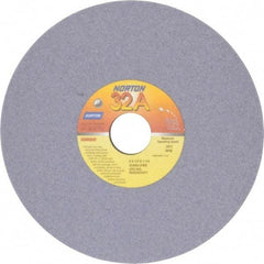 Norton - 8" Diam x 1-1/4" Hole x 1/4" Thick, J Hardness, 60 Grit Surface Grinding Wheel - Aluminum Oxide, Type 1, Medium Grade, 3,600 Max RPM, Vitrified Bond, No Recess - Benchmark Tooling