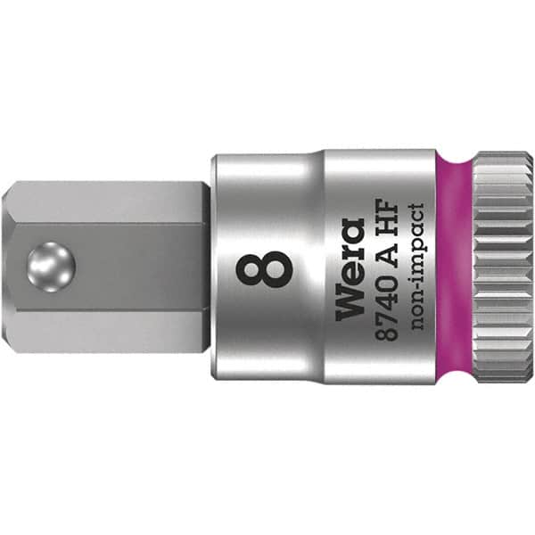 Wera - 1/4" Drive, 7/32" Hex Bit Socket - 3-3/4" OAL - Benchmark Tooling