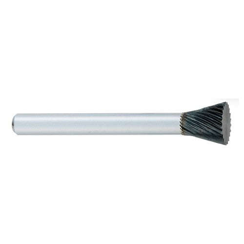 SN-1 -1/4 × 5/16 LOC × 1/4 Shank × 2 OAL Inverted Taper Carbide Medium Right Hand Spiral Burr - Benchmark Tooling