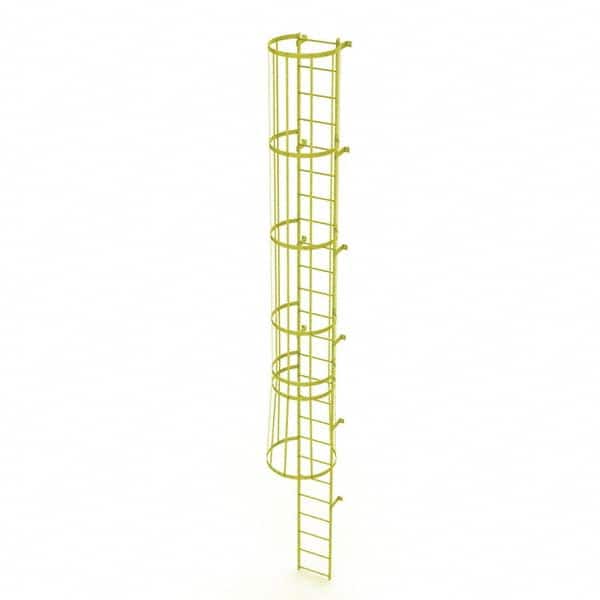 TRI-ARC - Rolling & Wall Mounted Ladders & Platforms Type: Fixed Ladder Style: Safety Cage - Benchmark Tooling