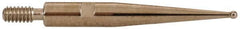 INTERAPID - 0.031" Ball Diam, Steel, Ball Test Indicator Contact Point - 0.65" Contact Point Length, Use with Brown & Sharpe Interapid 312 Dial Test Indicators (Except 74.111965 & 74.111958) - Benchmark Tooling