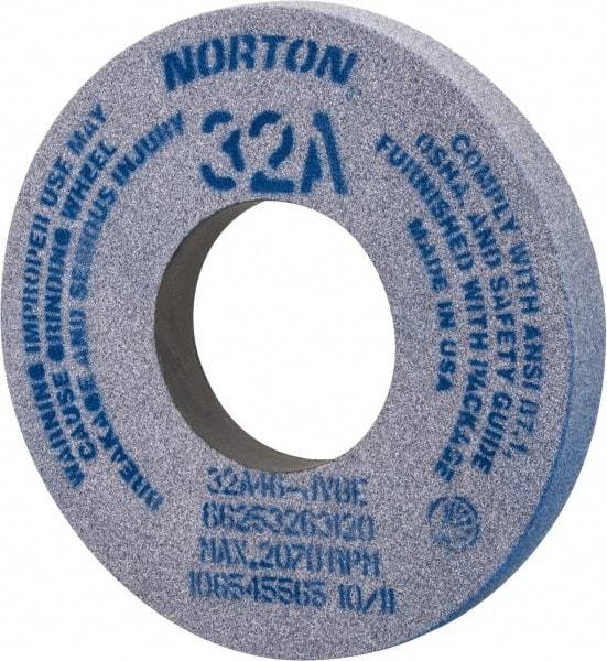 Norton - 12" Diam x 5" Hole x 1-1/2" Thick, J Hardness, 46 Grit Surface Grinding Wheel - Aluminum Oxide, Type 1, Coarse Grade, 2,070 Max RPM, Vitrified Bond, No Recess - Benchmark Tooling