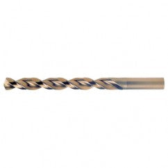 #15 RHS / RHC HSS-CO 8% (M42) 135 Degree Split Point Q-Cobalt Wide Land Parabolic Jobber Drill - Straw / Gold Oxide - Benchmark Tooling