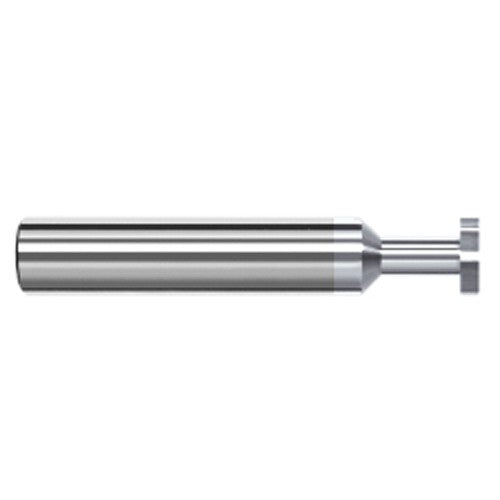 0.3750″ (3/8″) Cutter Diameter × 0.0310″ (1/32″) Width × 0.5620″ (9/16″) Neck Length Carbide Square Standard Keyseat Cutter Non-Ferrous, 6 Flutes, TiB2 Coated - Exact Industrial Supply