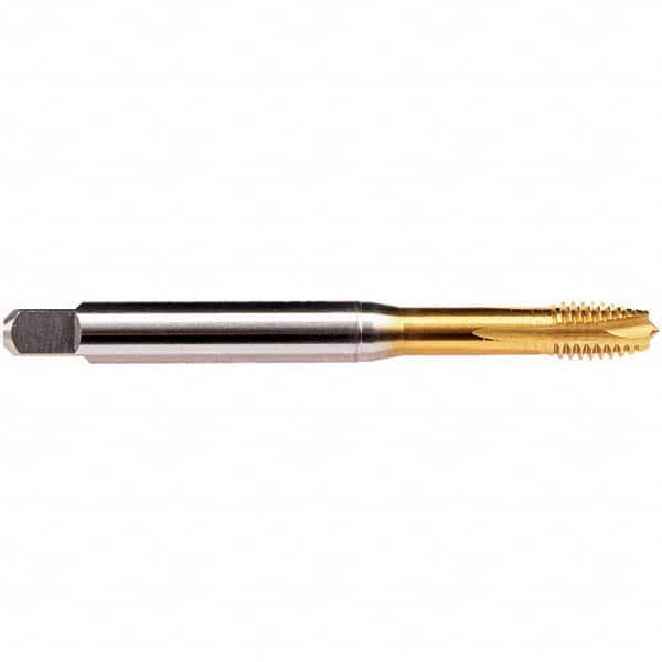 Emuge - M5x0.80 Metric 6HX 3 Flute TiN Finish HSS-E Spiral Point Tap - Benchmark Tooling