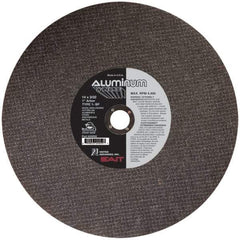Sait - 14" Aluminum Oxide Cutoff Wheel - 3/32" Thick, 1" Arbor, 4,400 Max RPM, Use with Chop Saws - Benchmark Tooling
