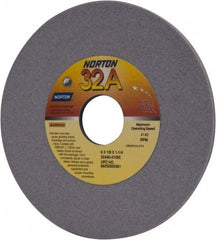 Norton - 6" Diam x 1-1/4" Hole x 1/8" Thick, K Hardness, 80 Grit Surface Grinding Wheel - Aluminum Oxide, Type 1, Medium Grade, 4,140 Max RPM, Vitrified Bond, No Recess - Benchmark Tooling