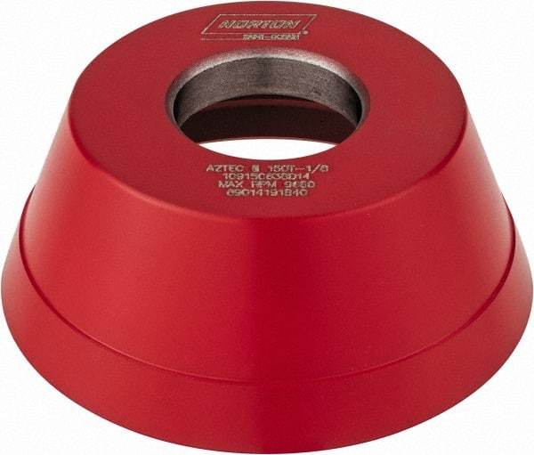 Norton - 3-3/4" Diam, 1-1/4" Hole Size, 1-1/2" Overall Thickness, 150 Grit, Type 11 Tool & Cutter Grinding Wheel - Very Fine Grade, CBN, Resinoid Bond - Benchmark Tooling