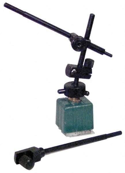Fowler - Fine Adjustment Indicator Positioner & Holder with Base - Rectangular Base, 1-5/16" Base Height, 1-1/4" Base Length, 1-1/4" Base Width - Benchmark Tooling