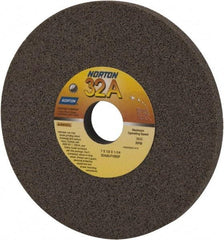 Norton - 7" Diam x 1-1/4" Hole x 1/2" Thick, F Hardness, 60 Grit Surface Grinding Wheel - Aluminum Oxide, Type 1, Medium Grade, 3,600 Max RPM, Vitrified Bond, No Recess - Benchmark Tooling