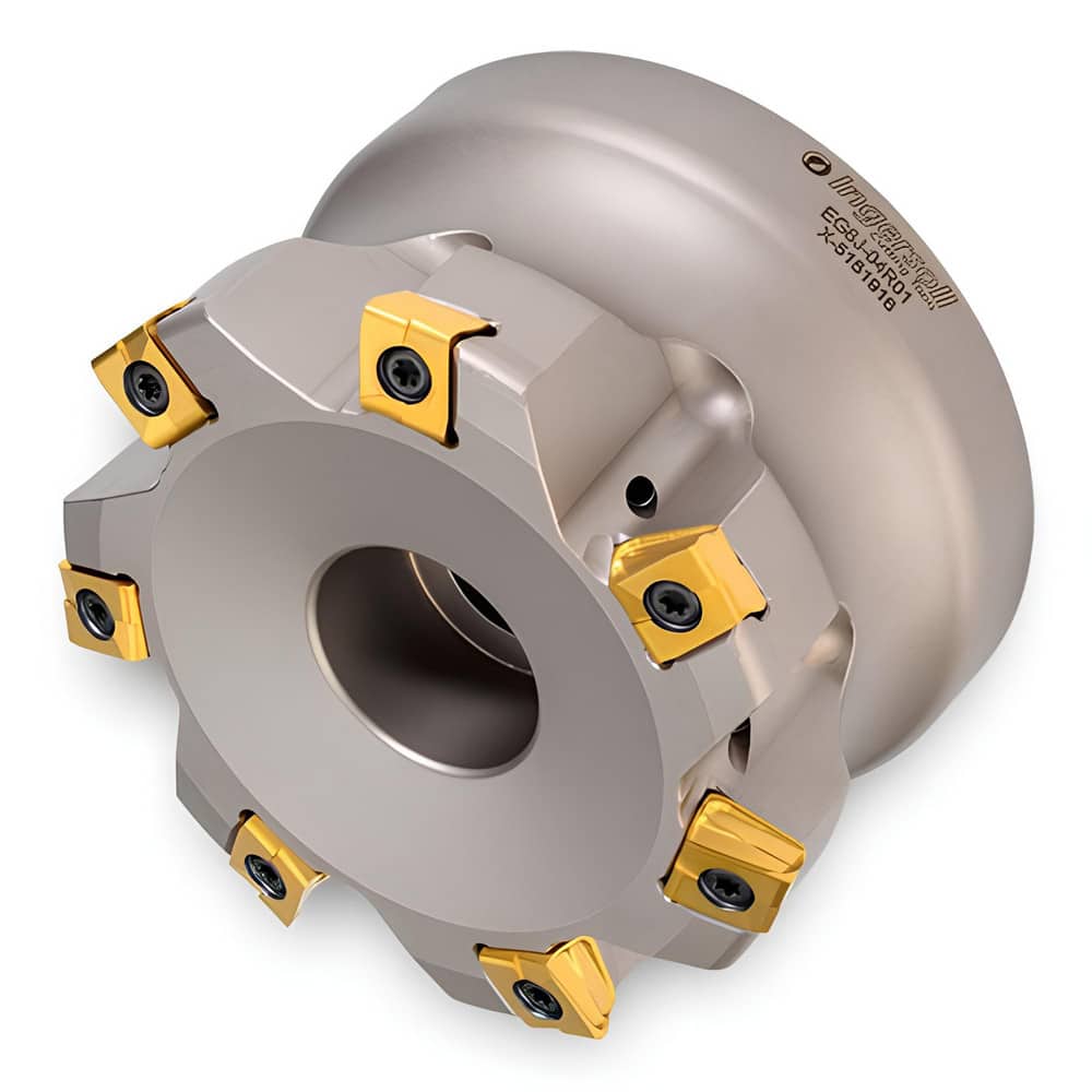 Indexable High-Feed Face Mills; Minimum Cutting Diameter: 3.1590 in; Maximum Cutting Diameter: 4.0000 in; Maximum Depth Of Cut: 0.0900 in; Arbor Hole Diameter (mm): 1.50; Compatible Insert Size Code: 324; Maximum Ramping Angle: 0.2 ™; Series: EG5J; Cutte