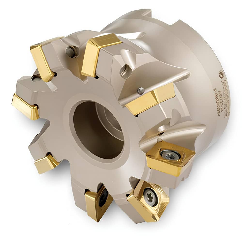 Indexable High-Feed Face Mills; Minimum Cutting Diameter: 2.7690 in; Maximum Cutting Diameter: 4.0000 in; Maximum Depth Of Cut: 0.1470 in; Arbor Hole Diameter (mm): 1.50; Compatible Insert Size Code: 1906; Maximum Ramping Angle: 1.2 ™; Series: 5G5M; Cutt