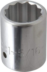 Proto - 1-5/16", 1" Drive, Standard Hand Socket - 12 Points, 2-21/32" OAL - Benchmark Tooling