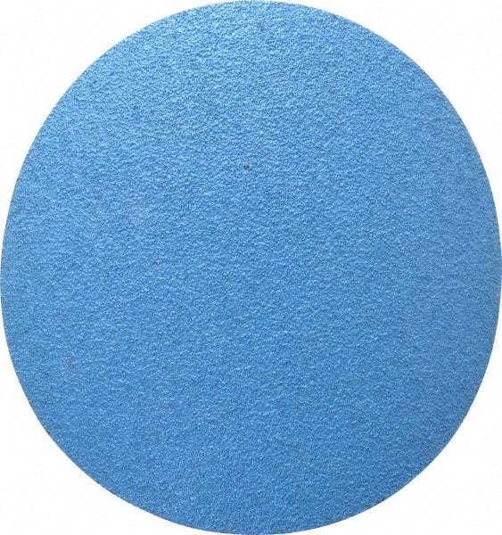 Norton - 12" Diam, 24 Grit Zirconia Alumina Adhesive PSA Disc - Very Coarse, Blue, Y Weighted Cloth Backing, Flexible - Benchmark Tooling