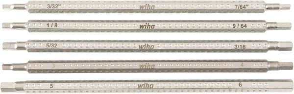 Wiha - 5 Piece Hex Drive Bit Set - Ball End Hex Point - Benchmark Tooling
