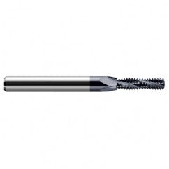0.1950″ Cutter Diameter × 0.7500″ (3/4″) Length of Cut Carbide Multi-Form 1/4″-20 Thread Milling Cutter, 3 Flutes, AlTiN Coated - Benchmark Tooling