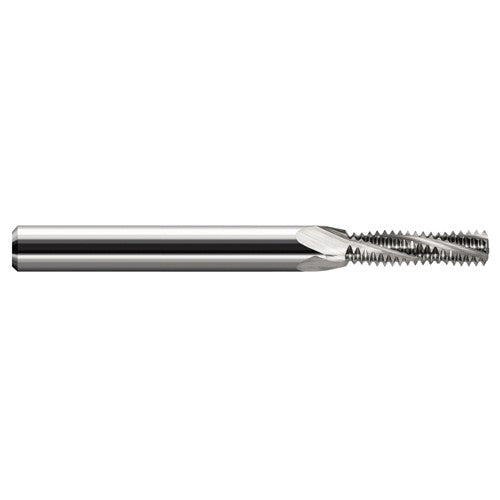 0.0890″ Cutter Diameter × 0.2750″ Length of Cut Carbide Multi-Form #4-40 Thread Milling Cutter, 3 Flutes - Exact Industrial Supply