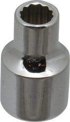 Proto - 3/8" Drive, Standard Hand Socket - 12 Points, 1-3/32" OAL, Chrome Finish - Benchmark Tooling