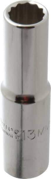 Proto - 1/2" Drive, Deep Hand Socket - 12 Points, 3-1/4" OAL, Chrome Finish - Benchmark Tooling
