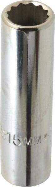 Proto - 1/2" Drive, Deep Hand Socket - 6 Points, 3-1/4" OAL, Chrome Finish - Benchmark Tooling