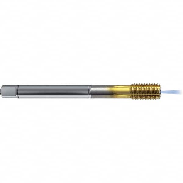 Guhring - 3/8-16 UNC 2BX H8/H9 Thread Limit Bottoming Thread Forming Tap - High Speed Steel, TiN Finish, 3.937" OAL, Right Hand Thread, Series 4383 - Benchmark Tooling