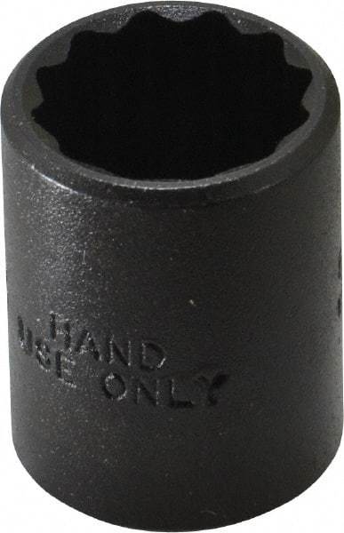 Proto - 5/8", 3/8" Drive, Standard Hand Socket - 12 Points, 1-1/8" OAL, Alloy Steel, Black Finish - Benchmark Tooling