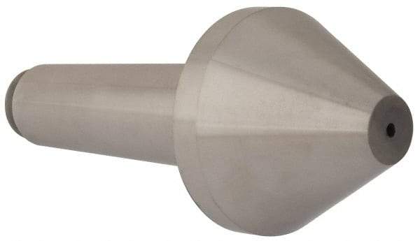 Riten - 3-1/2" Head Diam, Hardened Tool Steel Bull Nose Point Solid Dead Center - 5MT Morse Taper, 3-1/2" Point Diam, 2.155" Point Length - Benchmark Tooling