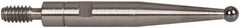 INTERAPID - 0.06" Ball Diam, Carbide, Ball Test Indicator Contact Point - 0.65" Contact Point Length, Use with Brown & Sharpe Interapid 312 Dial Test Indicators (Except 74.111965 & 74.111958) - Benchmark Tooling