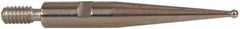 INTERAPID - 0.031" Ball Diam, Carbide, Ball Test Indicator Contact Point - 0.65" Contact Point Length, Use with Brown & Sharpe Interapid 312 Dial Test Indicators (Except 74.111965 & 74.111958) - Benchmark Tooling
