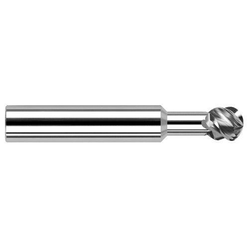 Undercutting End Mills - 0.2500″ (1/4″) Cutter Diameter × 1.1250″ (1-1/8″) Neck Length × 270° Carbide Undercutting End Mill, 4 Flutes - Exact Industrial Supply