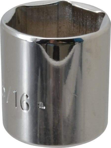 Proto - 1-5/16", 1/2" Drive, Standard Hand Socket - 6 Points, 2-1/8" OAL, Chrome Finish - Benchmark Tooling