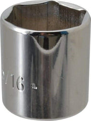 Proto - 1-5/16", 1/2" Drive, Standard Hand Socket - 6 Points, 2-1/8" OAL, Chrome Finish - Benchmark Tooling