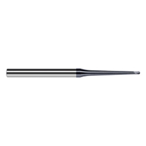 3/32″ Dia. × 1/4″ Shank × 0.074″ DOC × 2-1/2″ OAL, Carbide AlTiN, 2 Flute, Ballnose End Mill - Exact Industrial Supply
