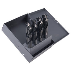 9/16-1 RHS / RHC HSS 118 Degree Radial Point Silver and Deming Reduced Shank Drill Set - Steam Oxide - Exact Industrial Supply