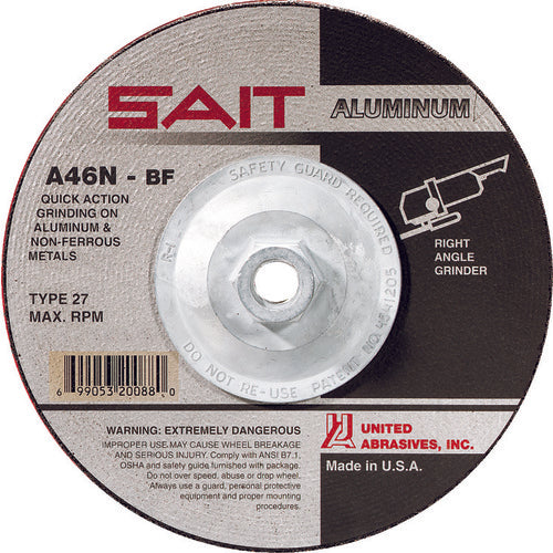 7 × 1/4 × 5/8-11 ALUM GRINDING WHL - Benchmark Tooling