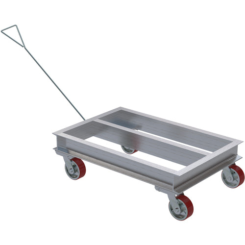 Aluminum Channel Dolly 40W × 42L W/Handle - Exact Industrial Supply