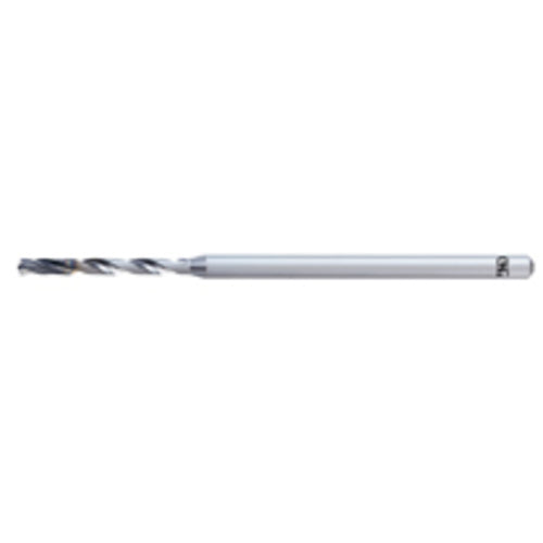 1.1 mm Dia. × 3 mm Shank × 11 mm Flute Length × 55 mm OAL, 5xD, IchAda, 2 Flute, No, Solid Carbide Drill - Exact Industrial Supply