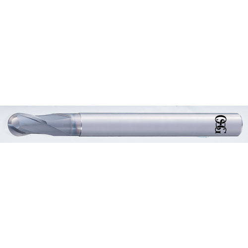 1/2″ Dia. × 1/2″ Shank × 0.500″ DOC × 4-3/8″ OAL, Carbide DURO, 4 Flute, Shrink Fit, Ballnose End Mill - Exact Industrial Supply