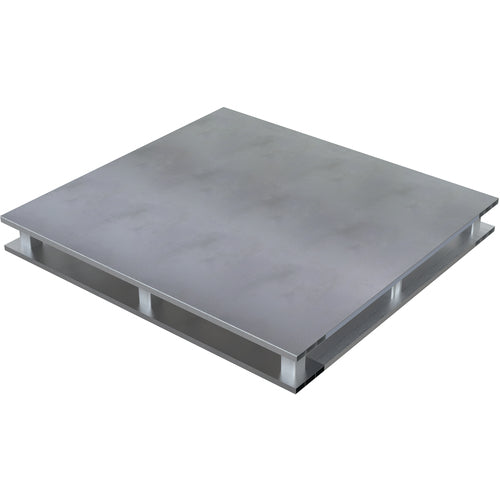 Aluminum Half Pallet Solid Top 40 × 24 4Way - Exact Industrial Supply