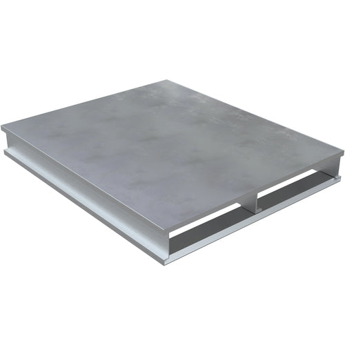 Heavy Duty Aluminum Half Pallet Solid Top 40 × 24 - Exact Industrial Supply