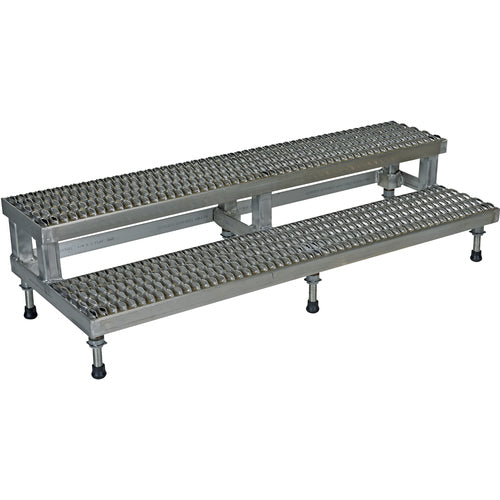 Adj SS Step Mate Stand 2 Step 59.75 × 22.75″ - Exact Industrial Supply