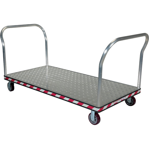 Alum Treadplate Platform Trk 36 × 69 Dual Hdl - Exact Industrial Supply