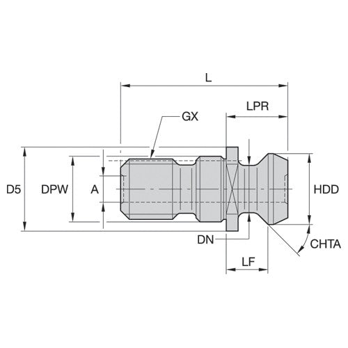 RK50ISBM PULL STUD SK50 ISO7388/2 TYPE B - Benchmark Tooling