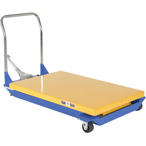 Foot Pump Powered Scissor Cart 1K 48 × 32 - Exact Industrial Supply