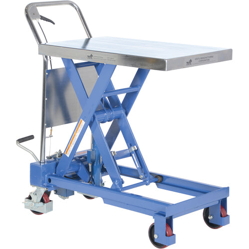 Single Hydraulic Cart 750lb 32 × 19.75 - Exact Industrial Supply